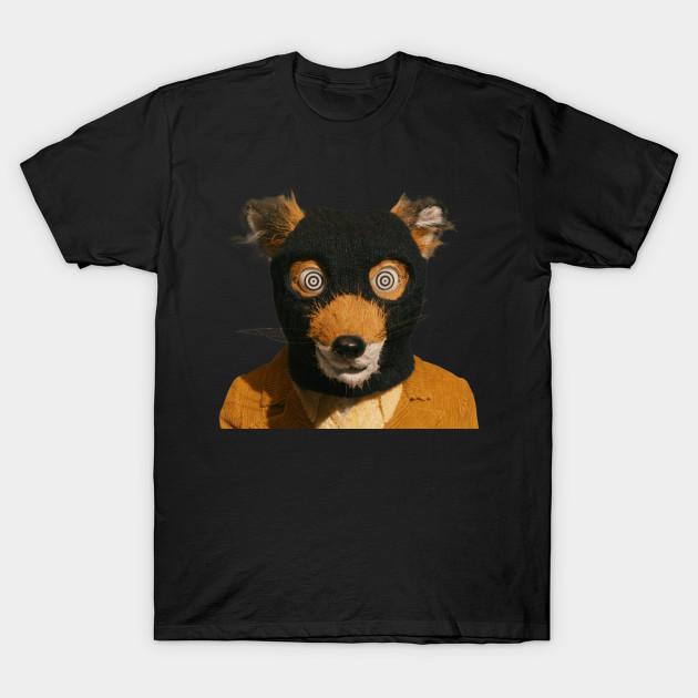 

Men Black Print T-shirt Crazy Eyes - Fantastic Mr. Fox - Wes Anderson No-Cut Transfer Paper Print Cotton Tshirt 3XL чорний
