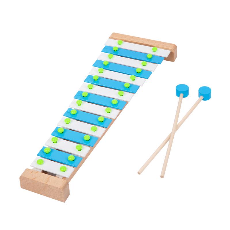 

Glockenspiel with 15-Note Piano Sound: Wooden Percussion Instrument for Children, Student Teaching Aid, Orff Music Toy. Large