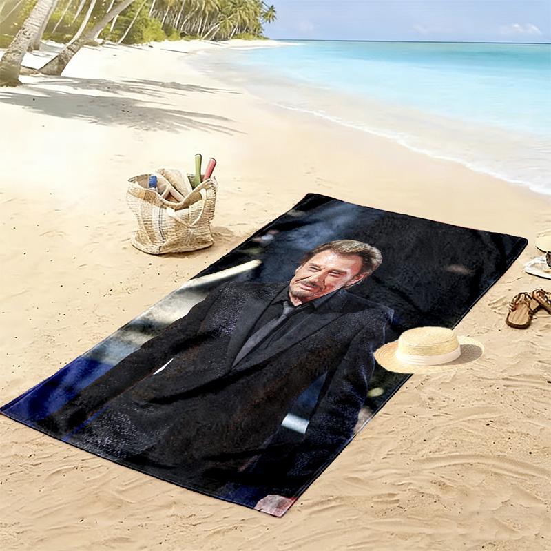 Rhythm: Johnny's Electric Night Beach Towel Beach Beach Towel for Vacation Photos Absorbent Bath Towel Quick-drying Swim Towel Seaside