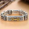 Bracelet Homme Argent Tide Bijoux de Main Vajra Pilou Motif de Sécurité Chaîne Bracelet Exquis