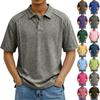 Men's Casual Collared Lightweight Breathable Short-Sleeve Shirt