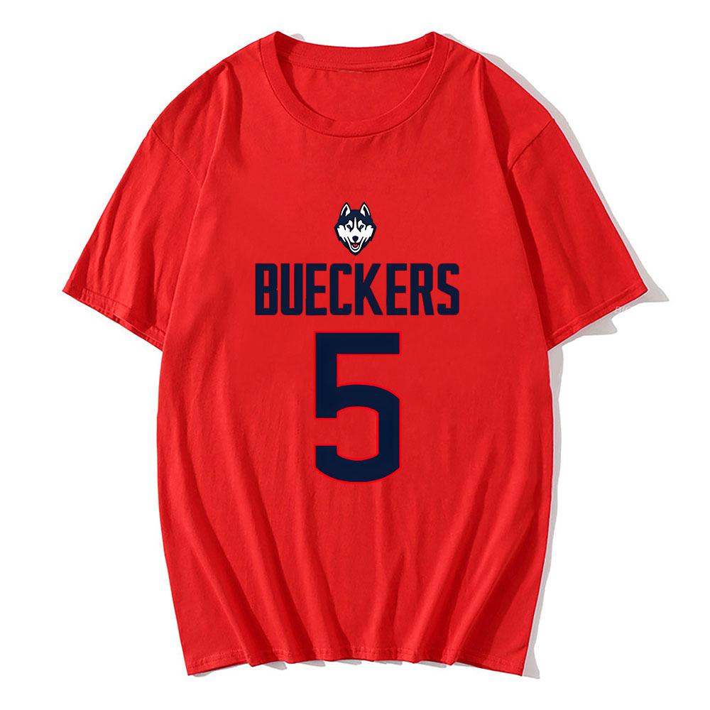 Paige Bueckers Number 5 T-shirts Basketball Player Casual Mens Tee-shirt Short Sleeve Round Neck T-shirts Graphic Printing Tees