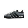 GRAND COURT Cushioning, Wear Resistant Low Top Skateboard Shoes Unisex Black White Gray JR5542(Team502-)