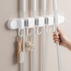 Suction Cup Mop Clamp, No Need for Drilling, Bathroom Household Mop Hook, Wall Hanging Clamp, Hanging Rack, No Trace, Strong Mop Rack