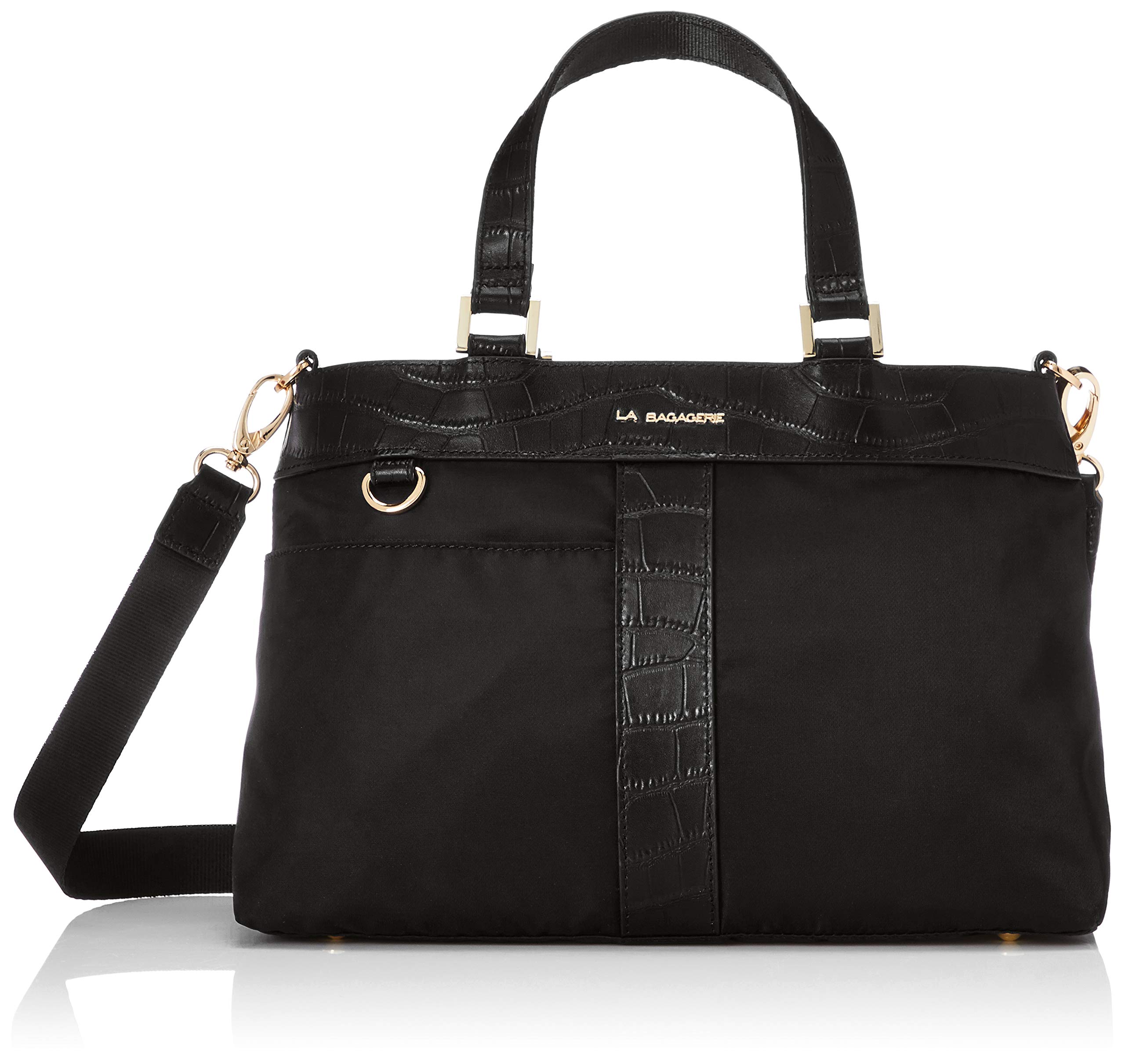 

Tote Bag and Nylon x Cow Leather Tote S Size Black [Labagerie] [Reissued Renewed] Women s чёрный