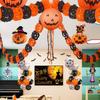 Halloween Indoor Haunted House Decorations: Horror Atmosphere Ornaments for Walls, Doors, and Scenes with Cat Design