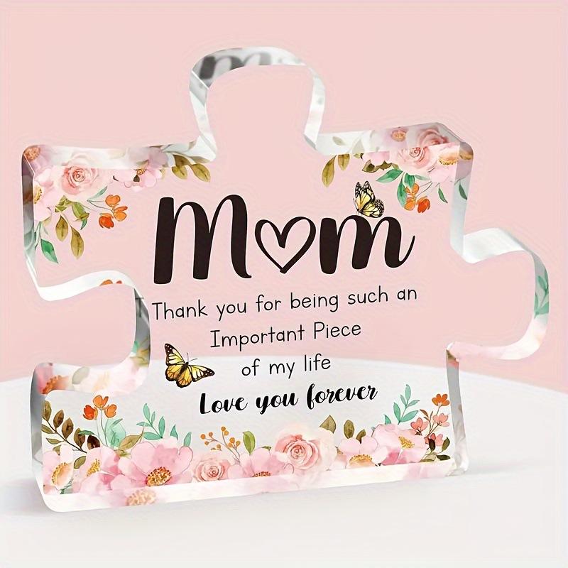 Mum Birthday Gifts Acrylic Puzzle Plaque Decorations, Presents for Mum Nana Grandma, Mothers Day Gifts