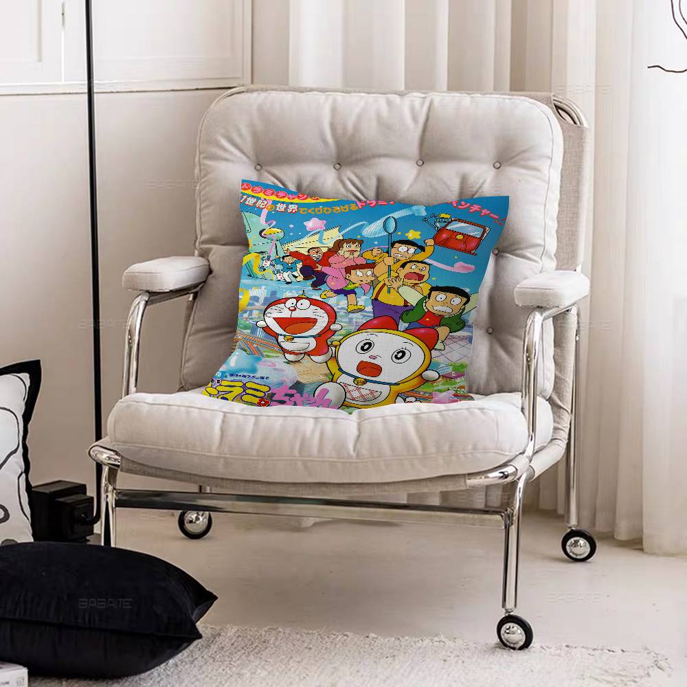 D-Doraemon Pillow Cover for Bedroom Room and Living Room Sofa Decorative Cushion Cover