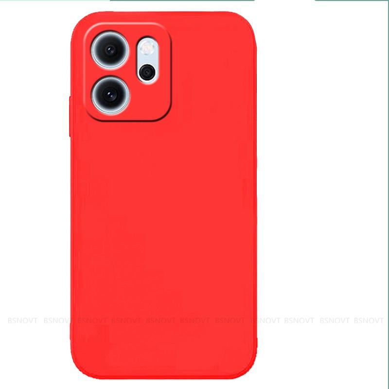 

For Reno 14F Case Cover OPPO Reno 14F Capas New Shockproof Phone Bumper Back Soft TPU Original Liquid Silicone Fundas Reno 14F Oppo reno14 f красный