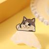 Cartoon Cute Kitten Badge, Personalized Cute Pet Badge Clothing Accessories, Chest Flower Backpack Fixed Decoration Animal Collar Needle.