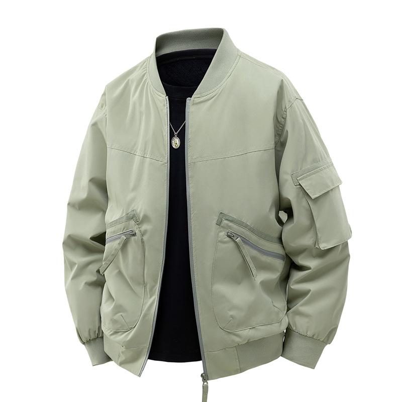 Plush Thickened Jacket for Men Spring and Autumn Loose Trend American Casual Retro Baseball Uniform Jacket for Men