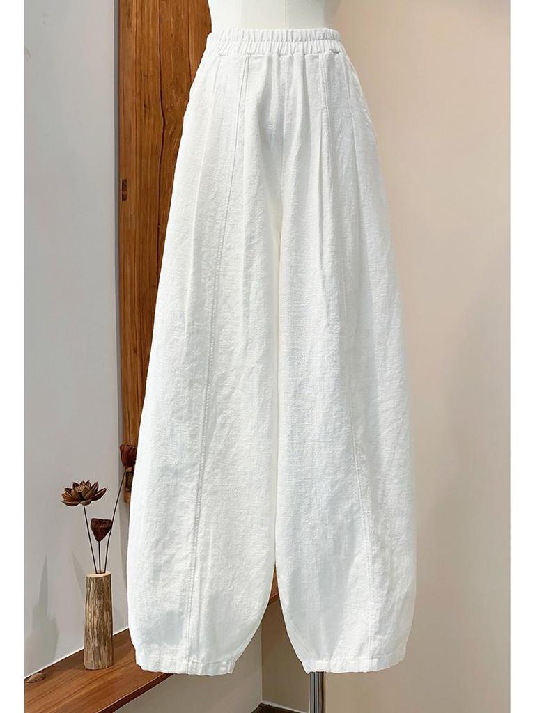 Women's Spring/Summer Zen Retro Cotton Linen Lantern Pants