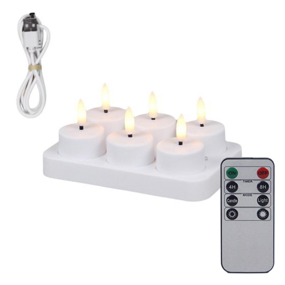 4/6/8/12 PCS Flameless Christmas LED Candle Light Remote Control Electronic Candle  New Year