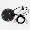 3Pcs/Set Handmade Bag Bottom Pu Leather Bucket Bag Base With Shoulder Strap For Knitted Bags Diy Crochet Bag Accessories