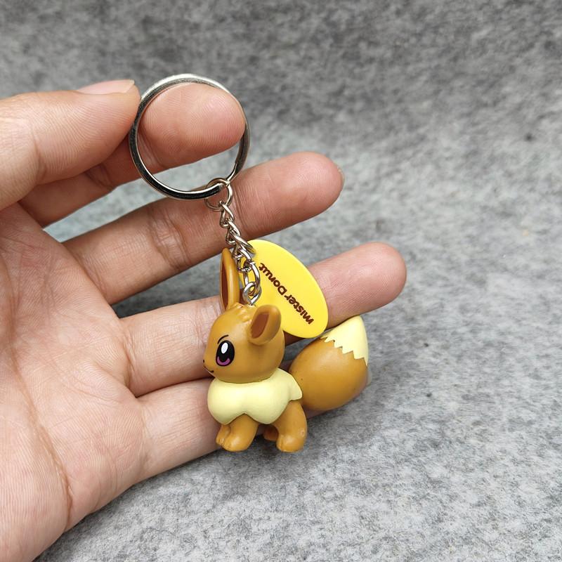 Cartoon Pokemon Pikachu Charmander Cubone Bulbasaur Kawaii Squirtle Keychain Pendant Bag Ornament Doll Children Birthday Gifts