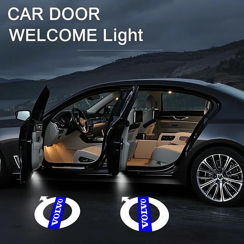 Auto Projektionslogo Willkommenslicht, Tür-LED Hochauflösendes Willkommenslicht, Geeignet für Volvo XC60 S60 S80 S80L V60 XC90 V90 V40
