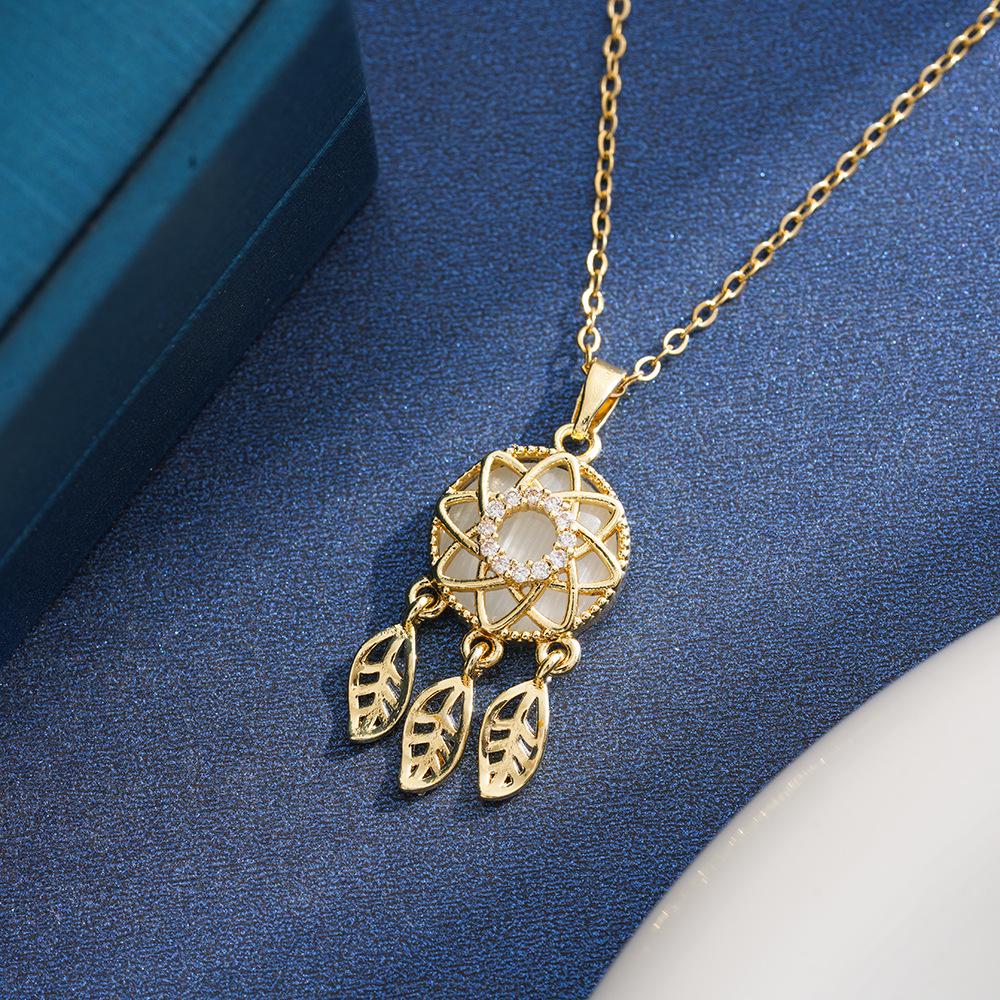 Pearl Zirconia Cross Necklace - Light Luxury, Versatile, Classic, Colorfast Clavicle Chain