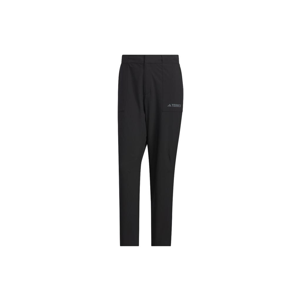 Adidas Knitted Sweatpants Men's Black Moderate Straight Fit Pants IL8946