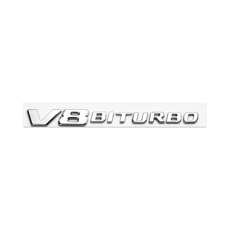 New 80% ABS BITURBO 4Matic Turbo Car Trunk Sticker Emblem For Mercedes Benz W108 W124 W126 W140 W168 W169 W176 W177 W190 W201 W