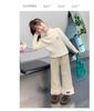 Girls' Warm Lambswool Wide-Leg Winter Pants