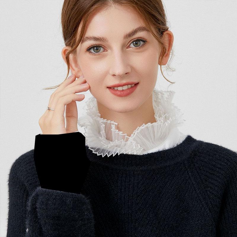 New Fake Collars For Women Checker Lapel Detachable Collar Shirt Lace Stand False Collar Woman Removable Tie Nep Kraagie