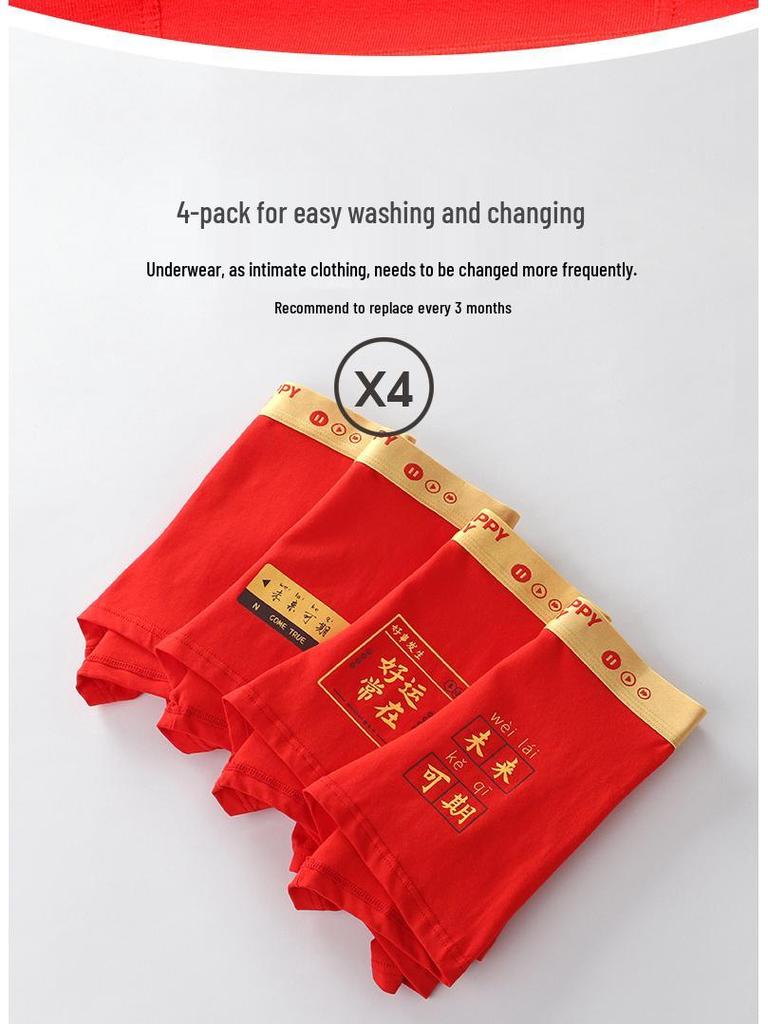 Red Teen Boxer Briefs for Boys