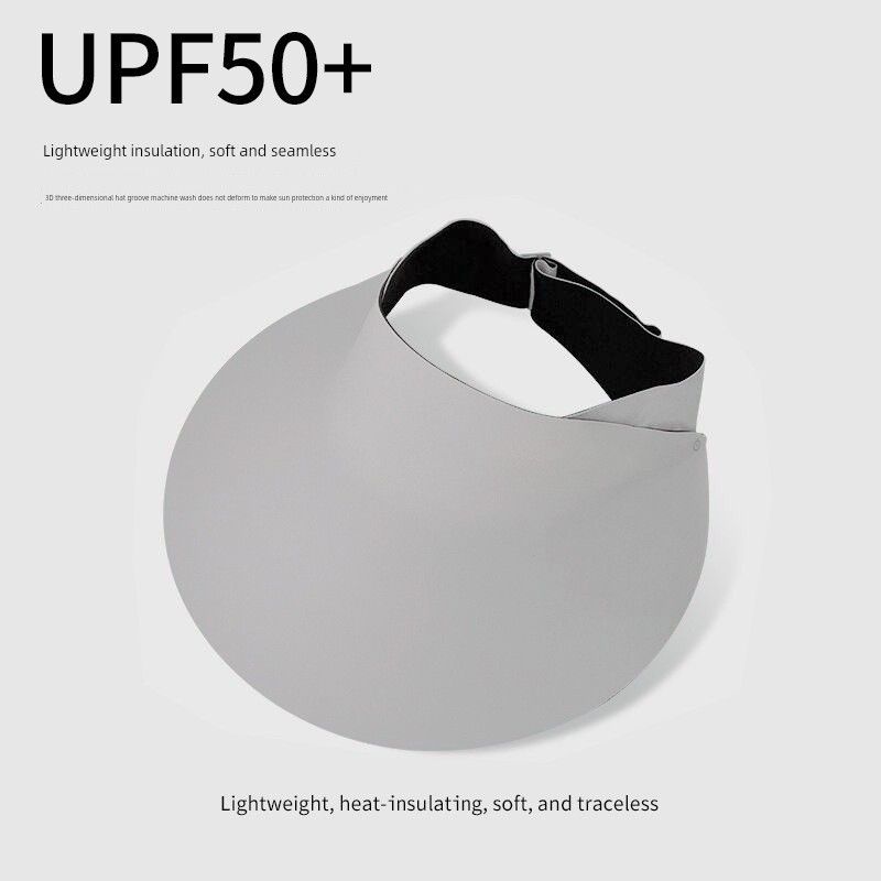 

Seamless Integrated Summer Cycling UV-Proof Foldable Women s Top Sun Hat Big Brim Sun Protection Sun Hat Light gray Adjustable