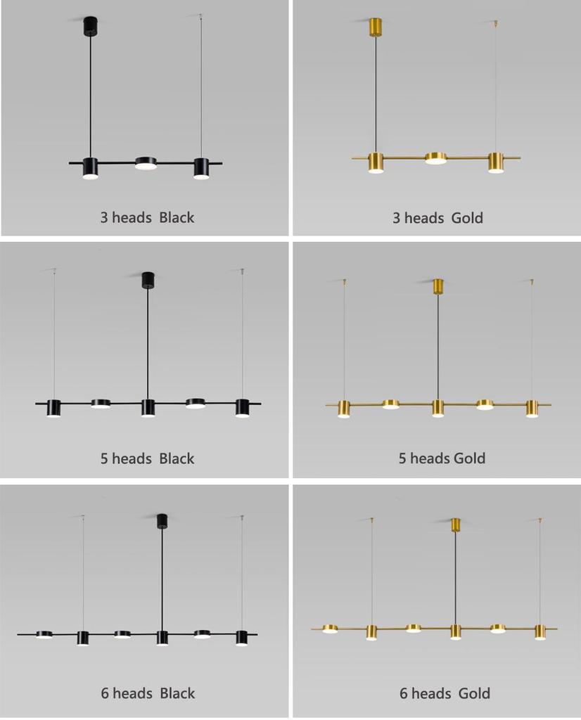 Nordic LED Long Strip Chandelier: Modern Dining & Bar Lighting