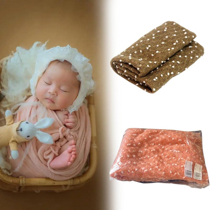Newborn Baby Photography Blanket Knit Stretch Wrap Infant Photoshoot Tool Prop