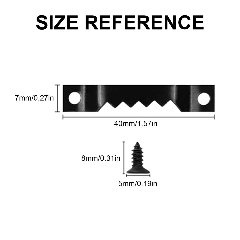 60Pcs Sawtooth Picture Hangers with Screws Metal Picture Frames Hangers for Hanging Wood Frames Paintings Enduring