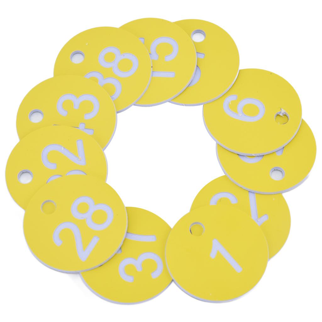 50Pcs Beehive Tag ABS Round Numbered Sign Labels with Hole Livestock Beekeeping Supplies