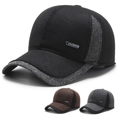 The Elderly Hat Men's Autumn and Winter Baseball Cap Middle-aged and Elderly Warm Dad Ear Cap Thickened Elderly Cap Tide