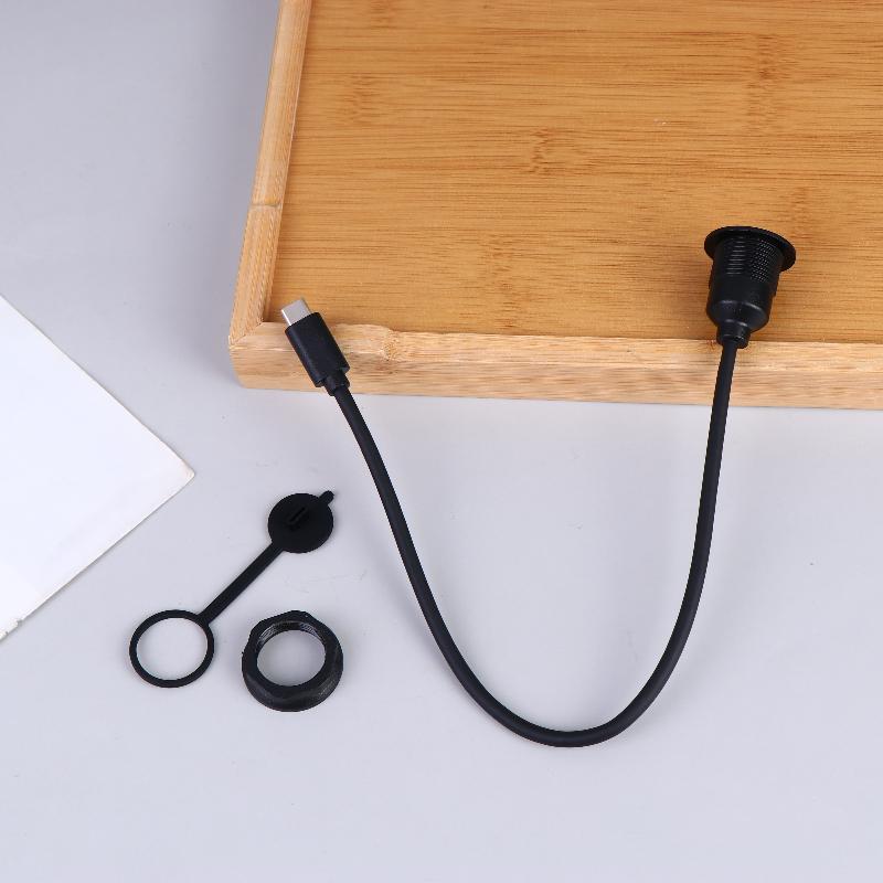 

Round Panel Mount Type-C Cable For Car Truck Trailer Boat Motorcycle 10Gbps Usb 3.1 Gen 2 Type-C Male To Female Cable onesize