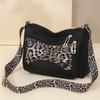 Large Capacity Women's Shoulder Bag Nylon Crossbody Bag Leopard Print Small Bag Mother Bag