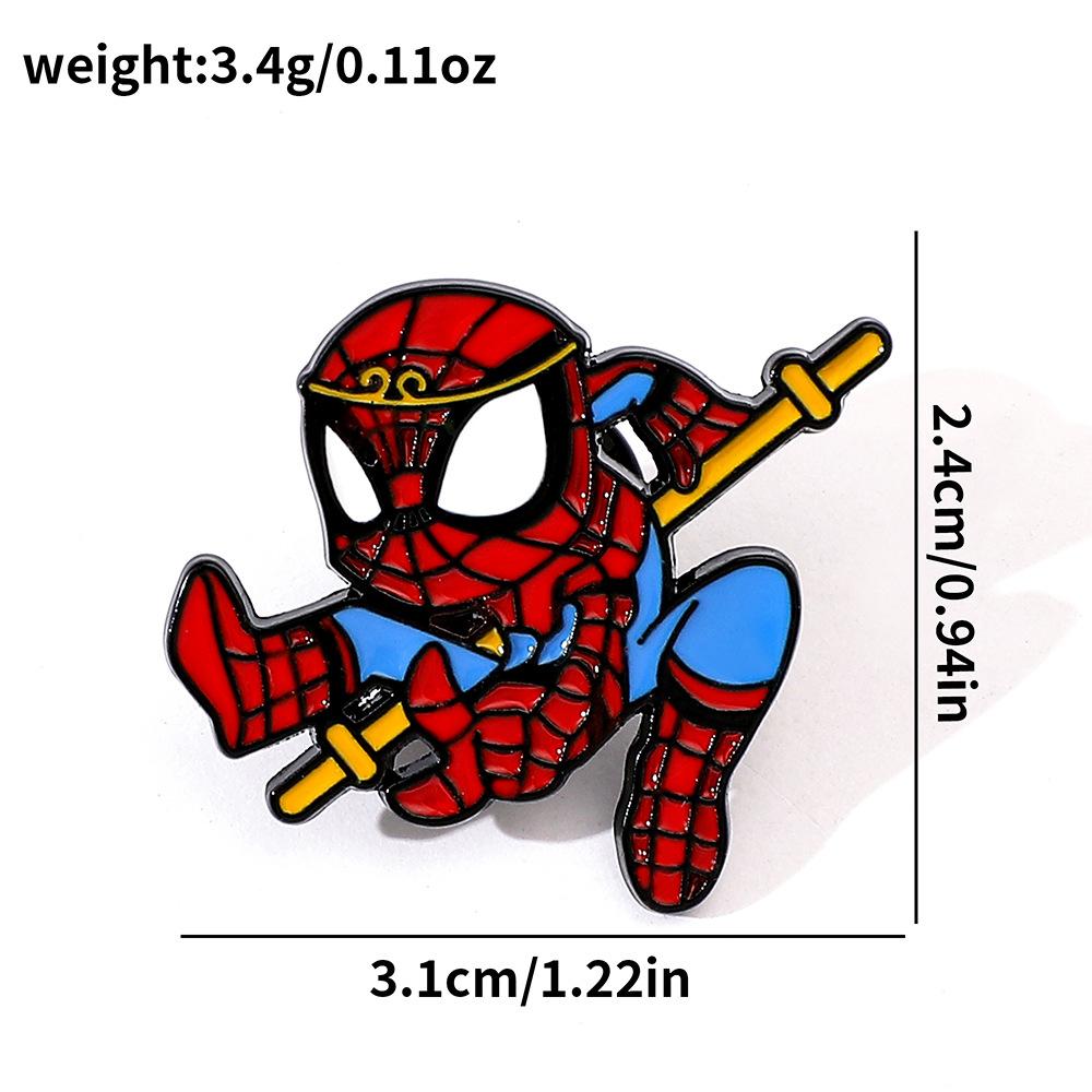 89 Spider-Man Alloy Brooch Marvel Superhero Spider-Man Metal Badge Backpack Jacket Personalized Decoration