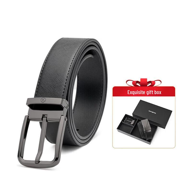 

Мужской кожаный ремень Samsonite с двумя сменными пряжками Подарочный набор 120cm