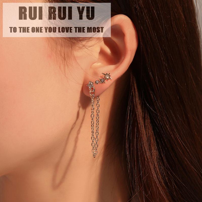 

RUI RUI YU женские серьги-гвоздики с геометрическим узором из сплава с кистями в форме звезды, простой дизайн, ювелирные аксессуары, подарок