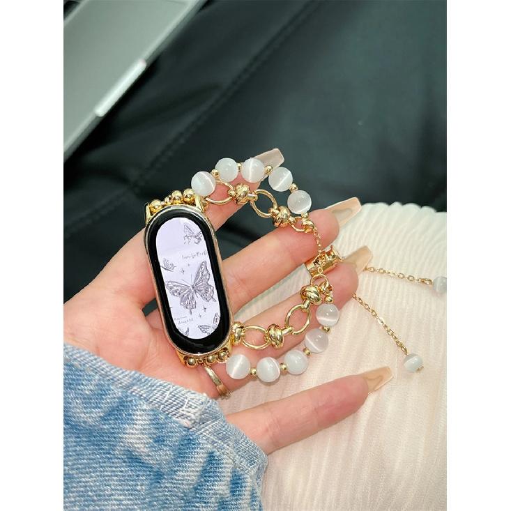 

Beads Bracelet Link For XIAOMi Band 10 Strap For Mi Band 9 8 New Design NFC Wristband Accessories For XIAOMi Band 8 золотой