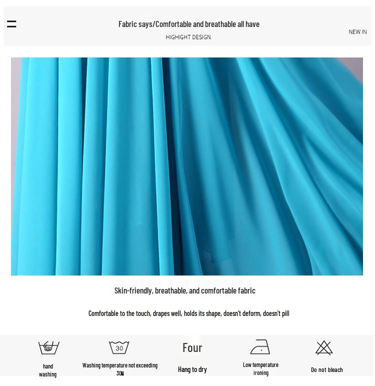 720° Double-Layer Chiffon Swing Skirt for Modern Ballroom and Square Dance Practice