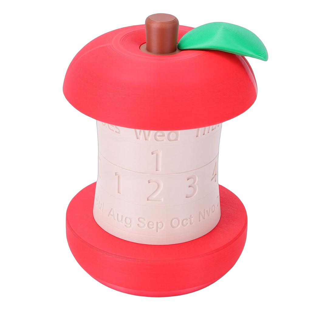 Roterende Evighedskalender Sød Æblekerneform Roterende Evighedskalender Skrivebordsornament
