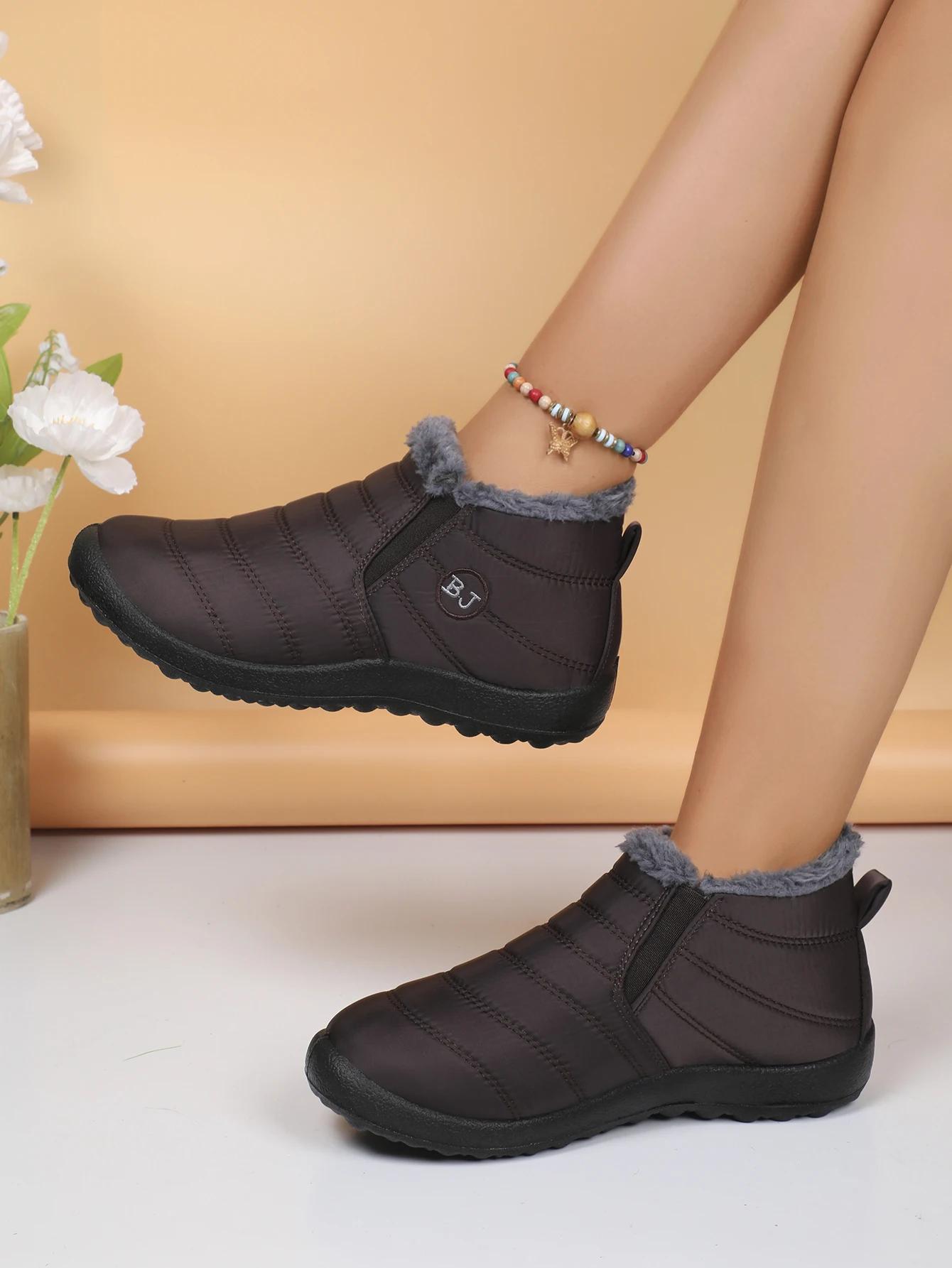 

Зимние тканевые туфли Старого Пекина, женские хлопковые туфли, водонепроницаемый теплый бархат, утолщенная нескользящая подошва, повседневные хлопковые ботинки на мягкой подошве 46 коричневый