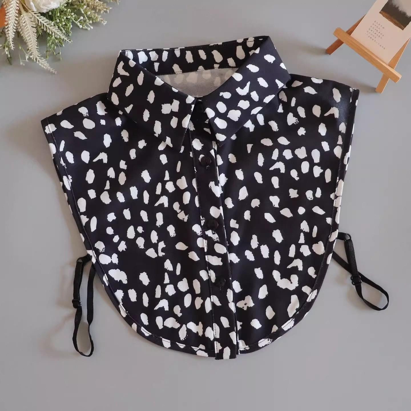 

Fashion Printed Collar Woman Detachable Collar Fake Women Vintage Ladies False Blouse Collar Lapel Half Shirt