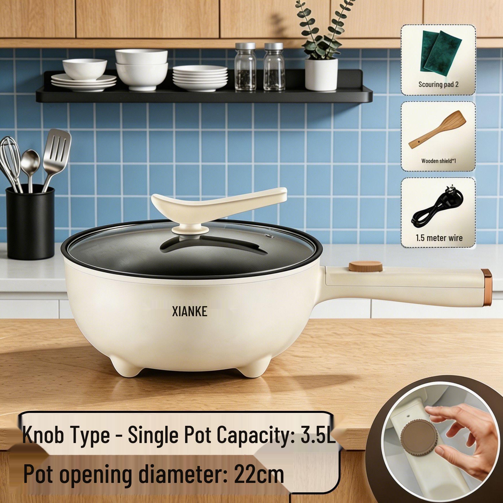 Electric Wok Multi-functional Non-stick Cooker: Dormitory
