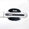 Cjrv1 8Pcs Carbon Fiber Car Door Handle Bowl Sticker Anti Scratch Protector Car Exterior Accessories For Wrangler Grand Cherokee