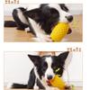 Bite-resistant Pineapples Dog Puzzle Toy Interactive Wear-resistant Pet Sound Making Toy Yellow Dog Chew Toy Grinding Teeth