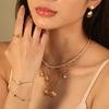 Ocean Shell Necklace Women's Fashion Versatile Light Luxury Design Bracelet Stainless Steel Jewelry