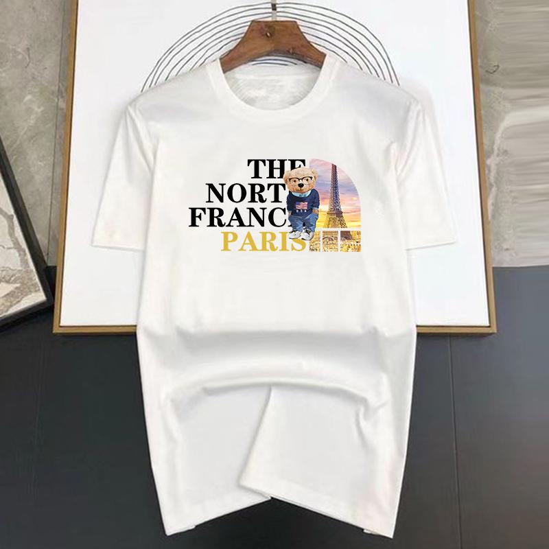 Trendy Luxury  Printed Short Sleeved Tshirt for Spring and Summer Fashionable Casual and Versatile Tshirt