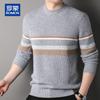 ROMON Men's 100% Cashmere Thickened Crew Neck Sweater