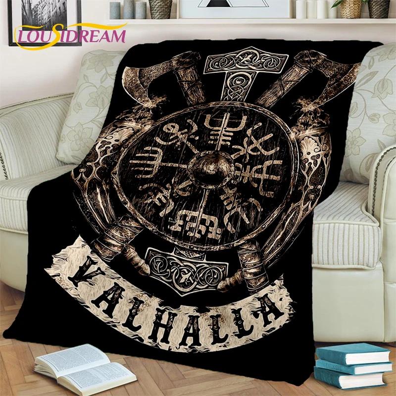 Odin Wikinger Symbol Valknut Nordisch Valhalla Decke, Weiche Überwurfdecke für Zuhause Schlafzimmer Bett Sofa Picknick Reisen Büro Abdeckung Kind