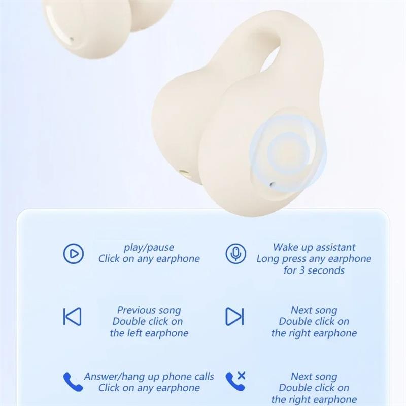 Original Lenovo EA420 Wireless Bluetooth Earphone Noise Reduction Ear Clip New Bone Conduction and Ear Outdoor Running Sports Headphones